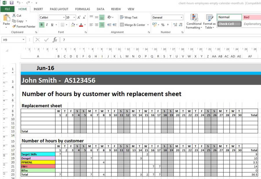 microsoft excel templates for schedules