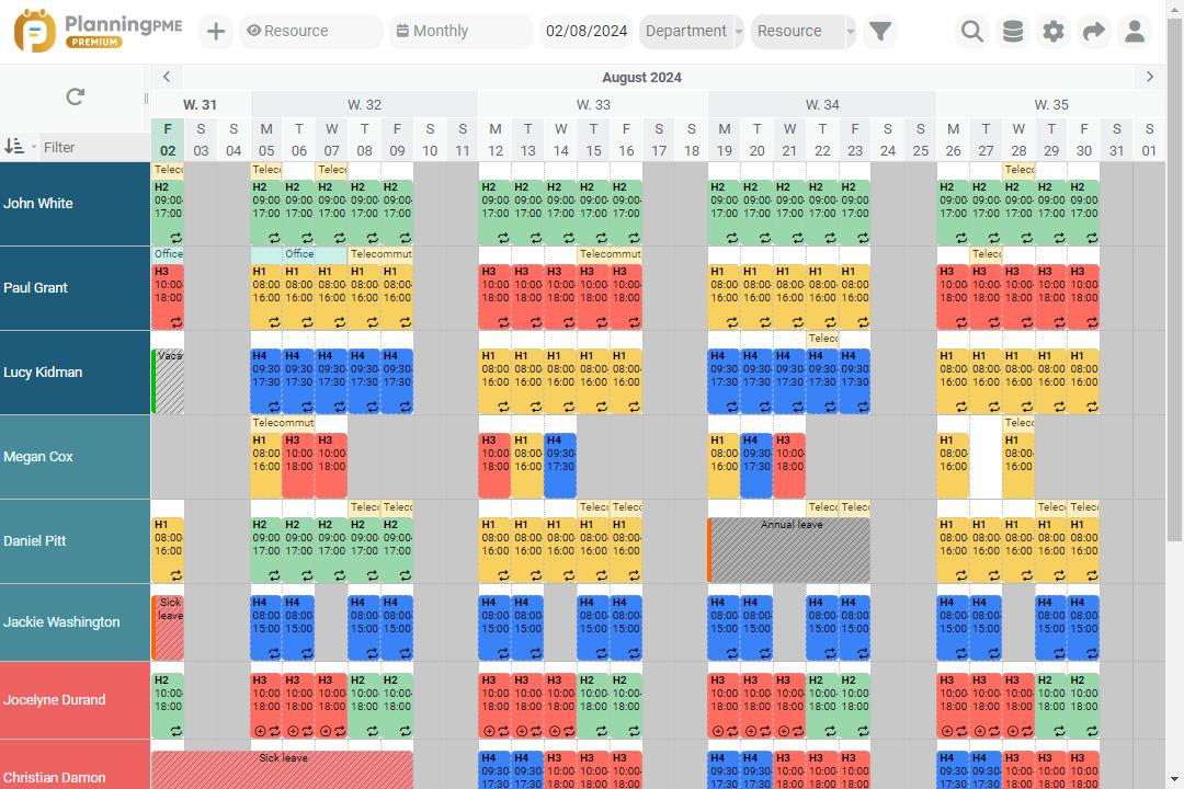 Shift scheduling software