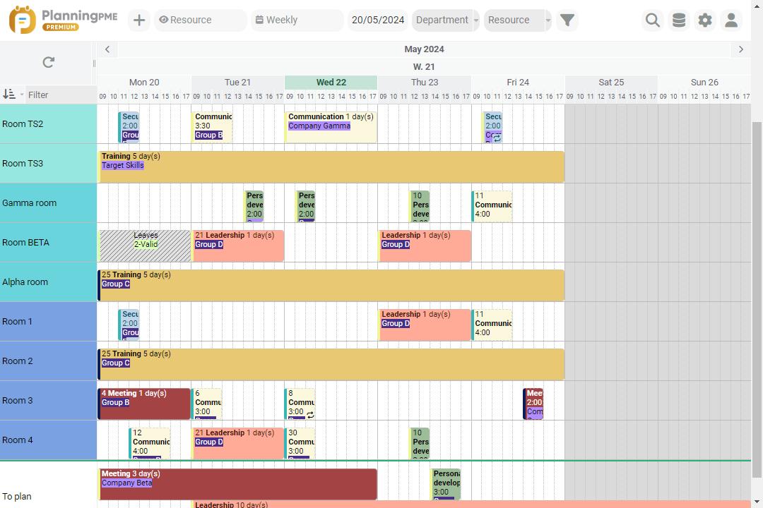 Room scheduling software